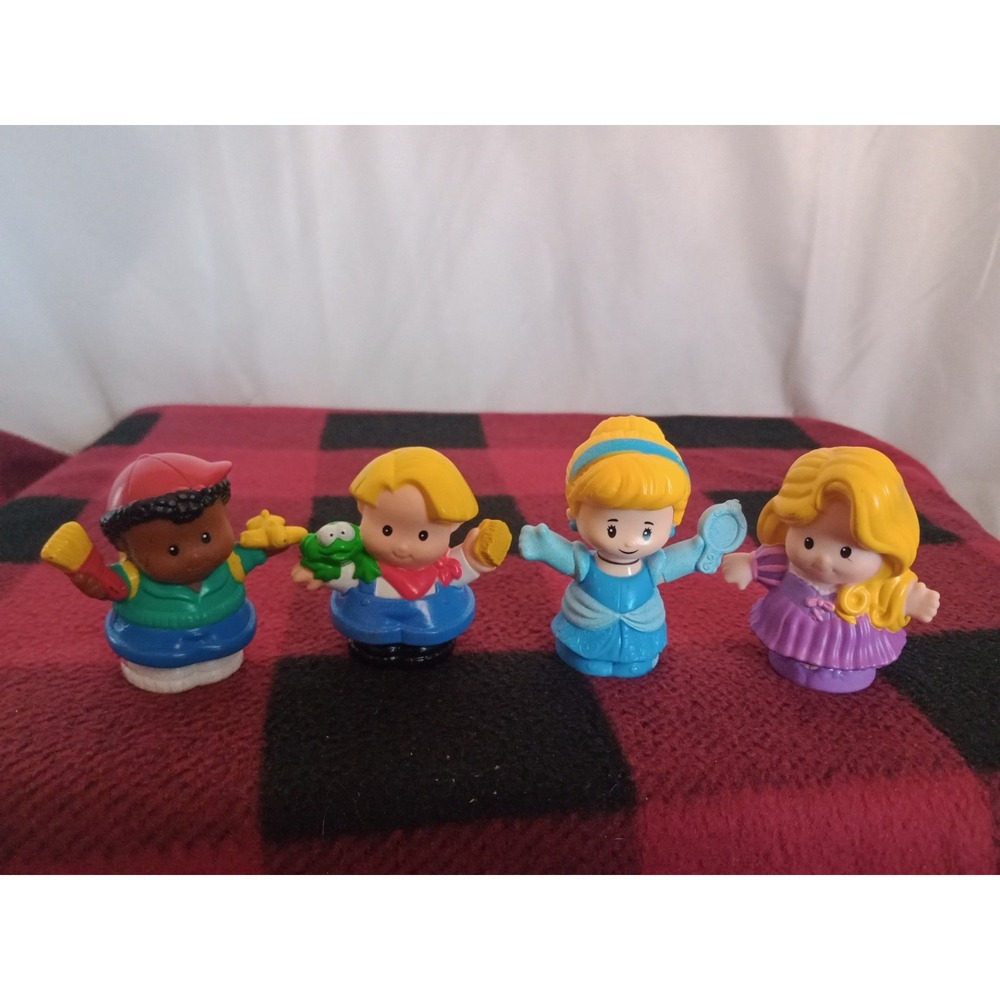 Fisher Price Little People Lot of 4 Figures 2 Disney  2 Boys Toys Kids Play